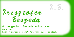 krisztofer beszeda business card